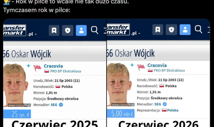 WYCENA Oskara Wójcika: CZERWIEC 2025 vs. CZERWIEC 2026 O.o